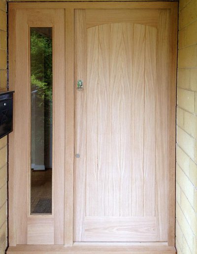 Bespoke Oak Front Door Screen Treated
