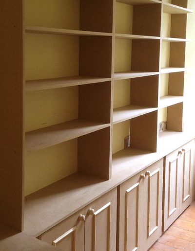 MDF Bespoke Fitted Shelving Cupboard Living Room Unit